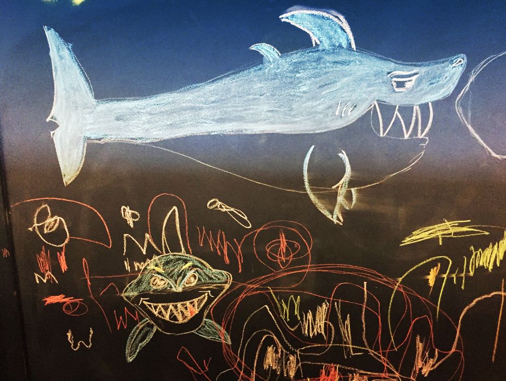 Shark Week Chalk Drawing.JPG