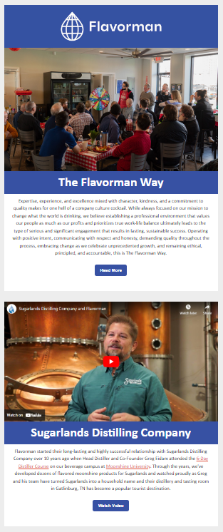 A recent email sent by Flavorman. Click to view full version!