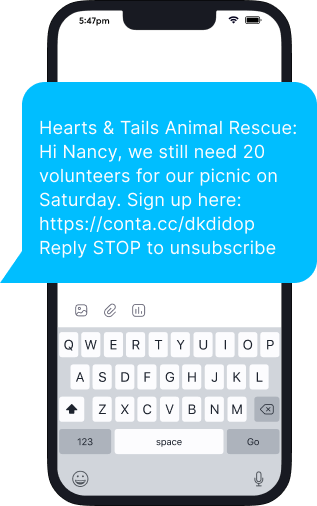 SMS - NP Volunteer Appeal.png