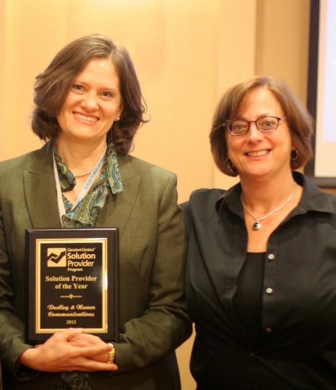 Maureen receiving Partner of the Year Award from Gail